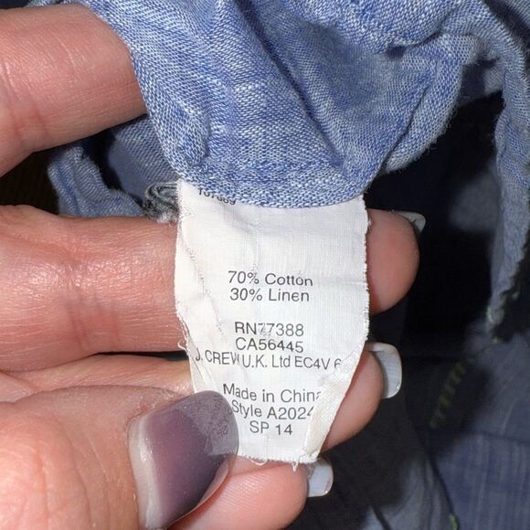 J.CREW Womens Linen Blend Beach Tunic Cover Up Shirt, Top Embroidery Size S - Picture 5 of 12